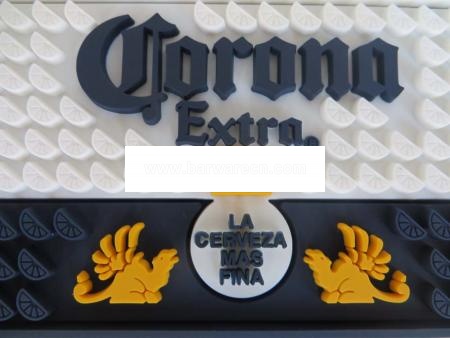 tapis de rail en pvc corona avec logo en relief 