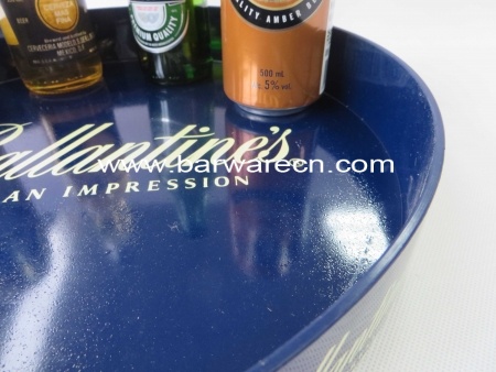 plateau en plastique rond fait sur commande avec le logo d'impression 