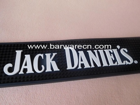 tapis de service de bar daniels de Jack de PVC noir 