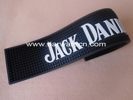 tapis de service de bar daniels de Jack de PVC noir 