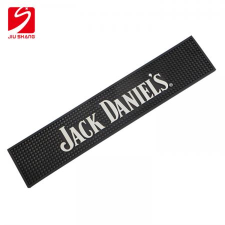 tapis de service de bar daniels de Jack de PVC noir 