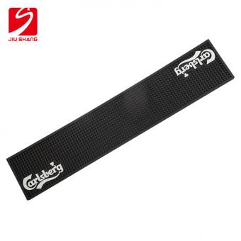 tapis de service de bar en pvc noir