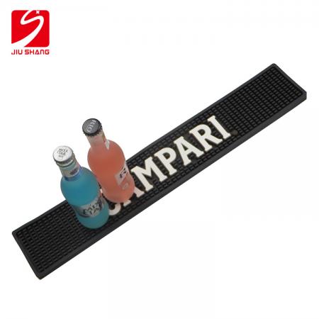 tapis de barre de PVC souple de taille adaptée aux besoins du client de logo de marque 