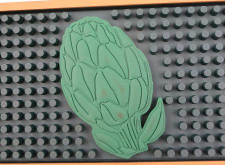 tapis de rail en caoutchouc avec logo 3d 