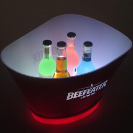 seau refroidisseur de bière led avec logo creux 