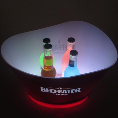 seau refroidisseur de bière led avec logo creux 