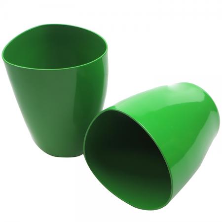 tasse en aluminium vert incassable de forme personnalisée 