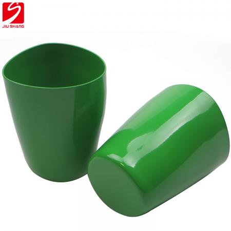 tasse en aluminium vert incassable de forme personnalisée 