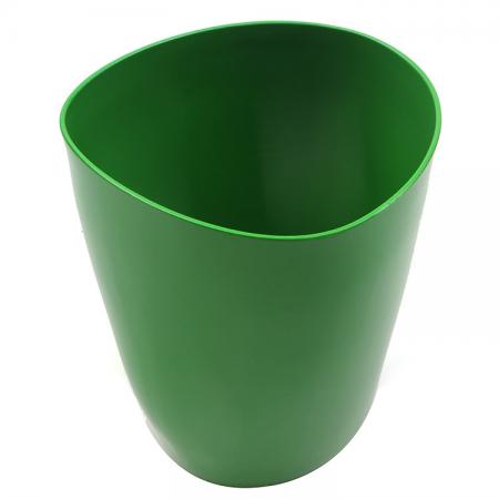 tasse en aluminium vert incassable de forme personnalisée 