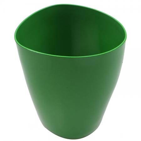 tasse en aluminium vert incassable de forme personnalisée 