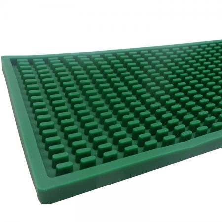 tapis de barre d'égouttement de bière de PVC durable vert 