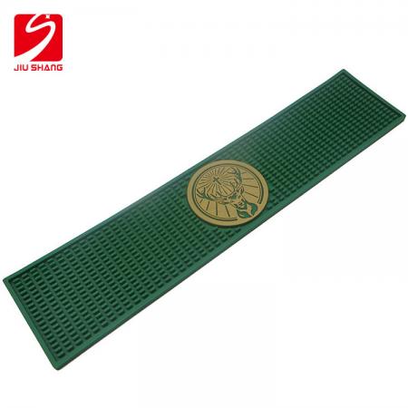 tapis de barre d'égouttement de bière de PVC durable vert 