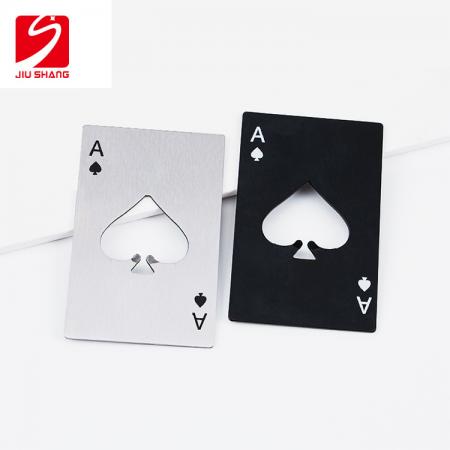 ouvre-bouteille de cartes de poker carte de fabrication métallique de pique un outil de barre 