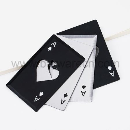 ouvre-bouteille de cartes de poker carte de fabrication métallique de pique un outil de barre 