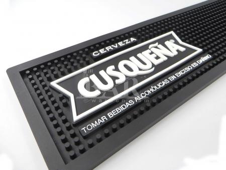 cusqunea tapis de service en pvc souple antidérapant noir blanc mat 