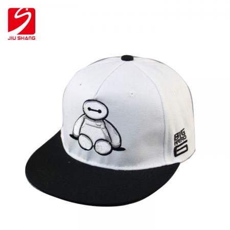 bonnet hip hop en toile blanche personnalisée avec logo baymax 