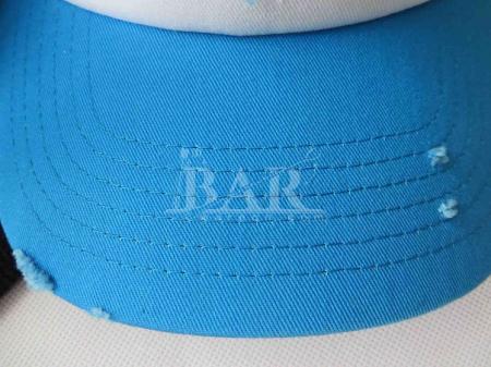 populaire nylon mesh hat casquette avec 7 trous en plastique fermeture à boucle en gros 