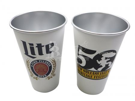 miller lite retro verre blanc 