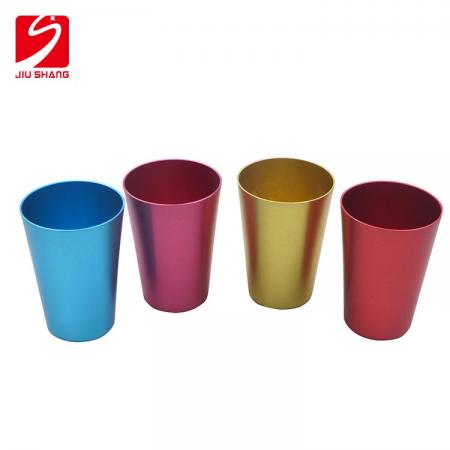 gobelets pour verres en aluminium anodisé métallique multicolore 