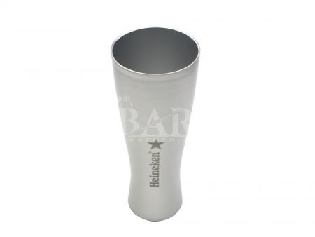 chope de bière en aluminium de logo d'impression en soie 