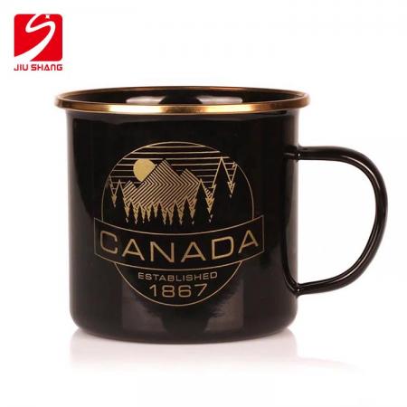 tasse en émail plat, 350 ml, œuf de canard, tasse de voyage en émail 