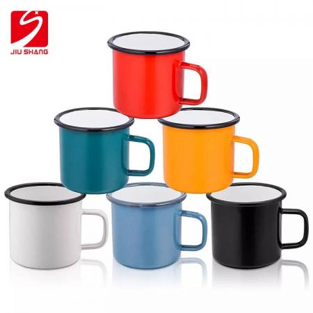 extérieur de haute qualité personnalisé imprimé sublimation colorée ou logo impression personnalisé camping ename tasse 