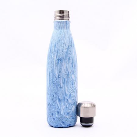 uv cotaing tasse thermos plaquée bois bouteille sous vide bouteille de gâteau 