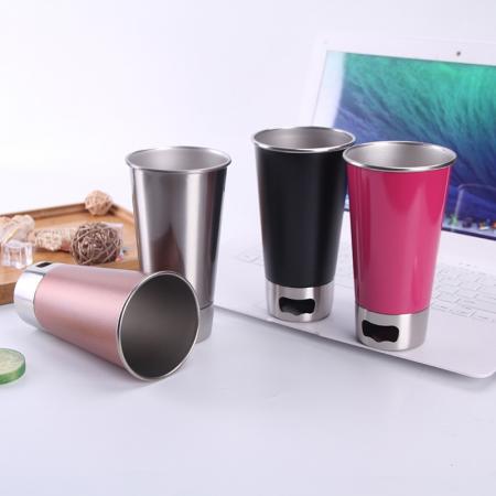 tasse de bière en verre de lait en acier inoxydable à une seule couche 300 ml personnalisable 