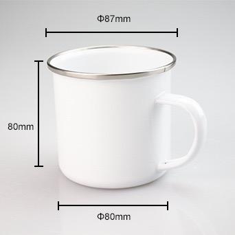 tasse émaillée en acier inoxydable comme souvenir pour l'invité 