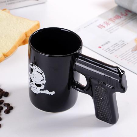 2019 nouveau pistolet poignée tasses à café tasse drôle pistolet tasse lait thé tasse créative bureau en céramique tasse à café verres 