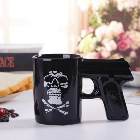 2019 nouveau pistolet poignée tasses à café tasse drôle pistolet tasse lait thé tasse créative bureau en céramique tasse à café verres 