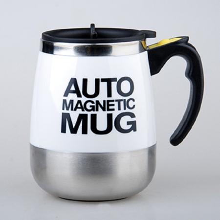 Tasse d'agitation automatique magnétique en acier inoxydable 304, tasse à café rotative magnétique, tasse à lait en poudre, logo personnalisable 