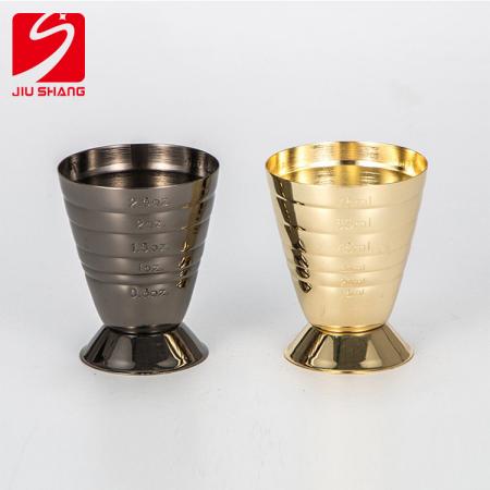 75 ml en acier inoxydable magique tasse à mesurer à l'intérieur et à l'extérieur échelle bar shaker créatif mélange ustensile échelle tasse à mesurer 